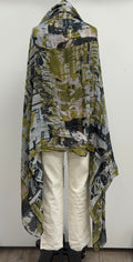 Printed Artworks Scarf in Graffiti Green