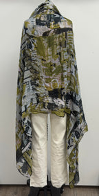 Printed Artworks Scarf in Graffiti Green