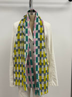 Epice Checkered Scarf in Pink Green Multi