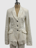 Masnada Linen Blend Jacket in Chalk