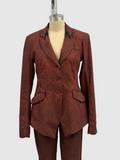 Masnada Linen Blend Jacket in Paprika