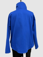 Vitamin Canvas Jacket with Curved Hem in Royal Blue