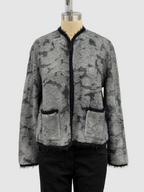 Avant Toi Filcoup Jacquard Round Neck Jacket With Lamination in Husky