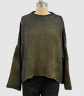Avant Toi Maglia G/Collo Hand-Paionted Extrafine Merino Wool & Cashmere Sweater in Nero Pepita