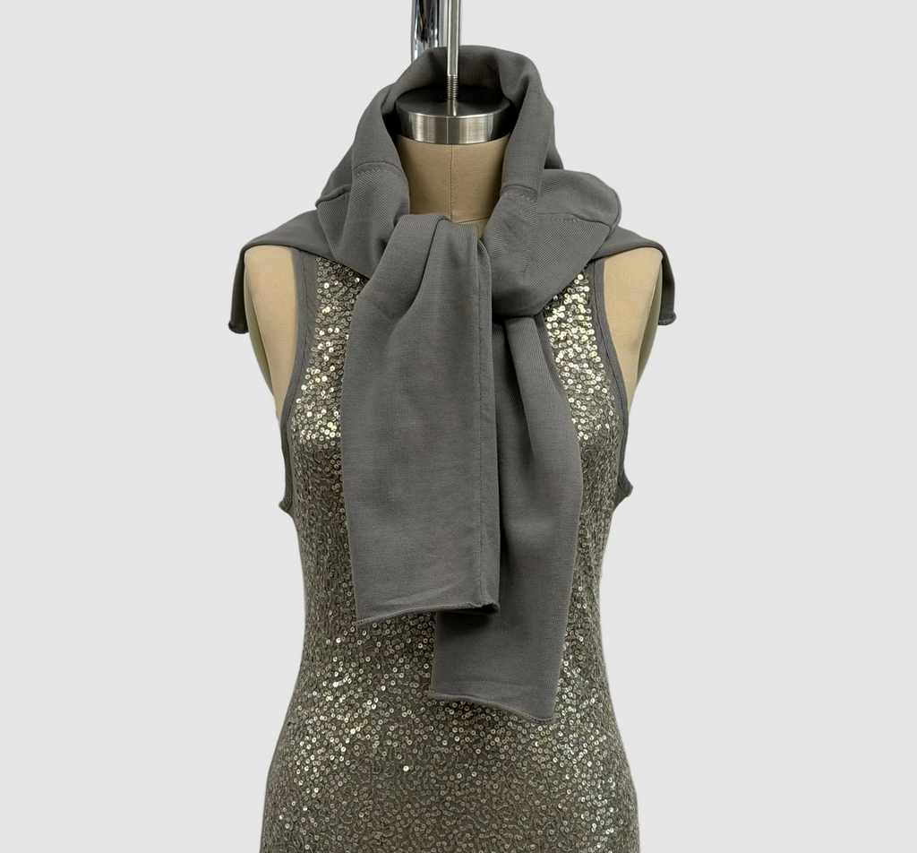 Lars Andersson Long Sequin Bias Tank Dress In Cement