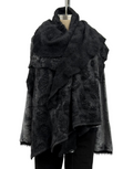 Avant Toi Hand-Painted Cashmere & Alpaca Leopard Jacquard Scarf in N/Nero