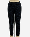 Annie Turbin Cropped Leggings in Blue/Black Swirl
