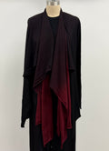 Lars Andersson Superfine Merino Shawl Cardigan in Marroon Ombre