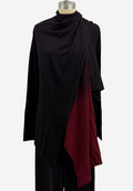 Lars Andersson Superfine Merino Shawl Cardigan in Maroon Ombre