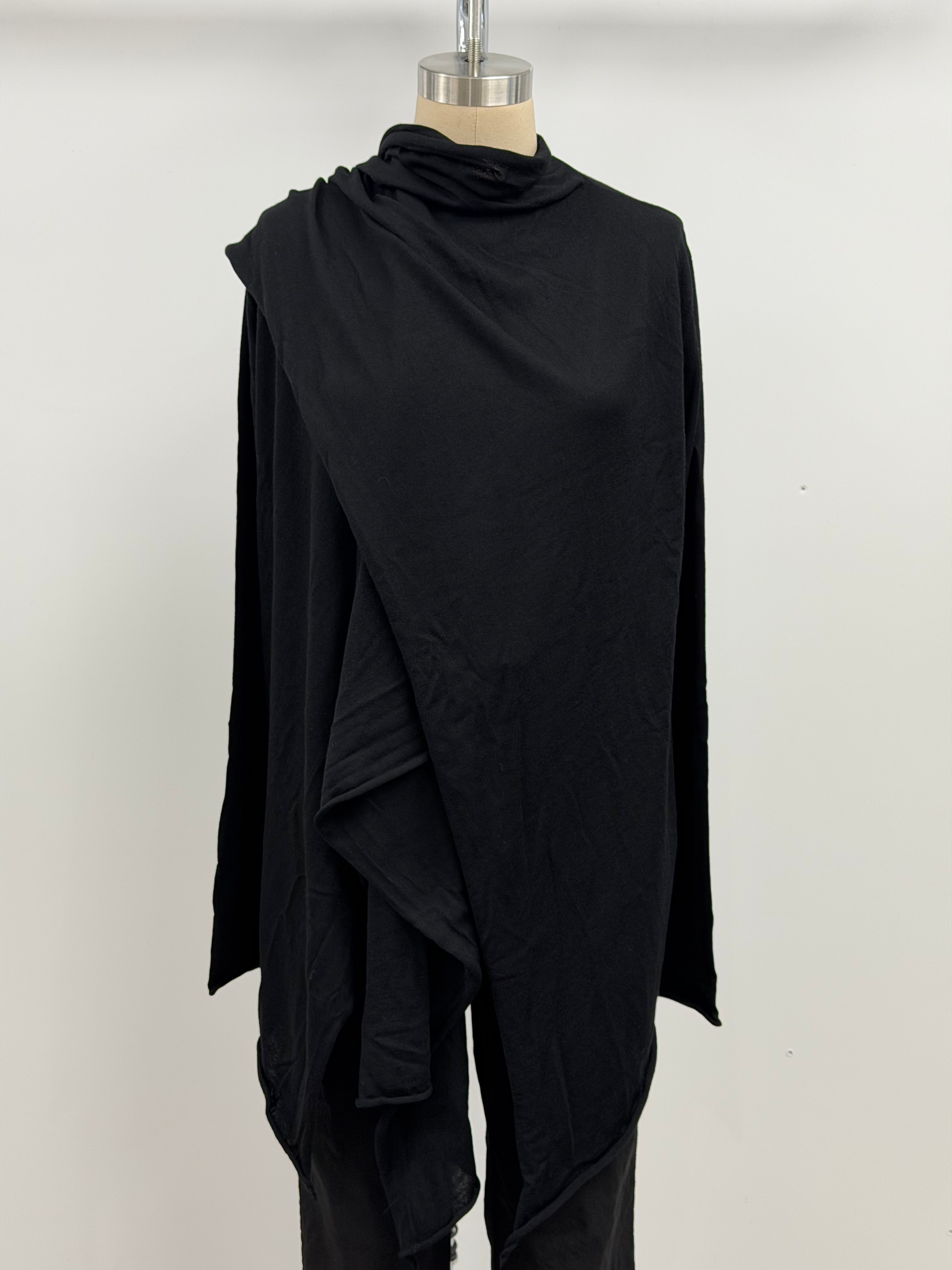 Lars Andersson Superfine Merino Shawl Cardigan in Black