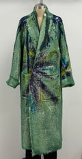Avant Toi Limited Edition Liquid Art Virgin Wool/ Alpaca Shawl Neck Long Coat In Wild