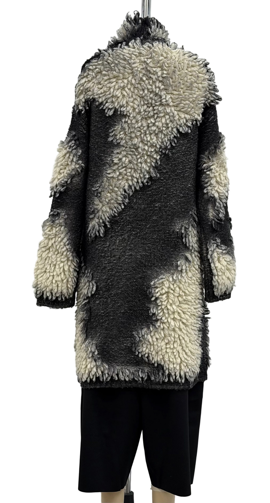 PierAntonio Gaspari Hand-Painted Furry Cardigan