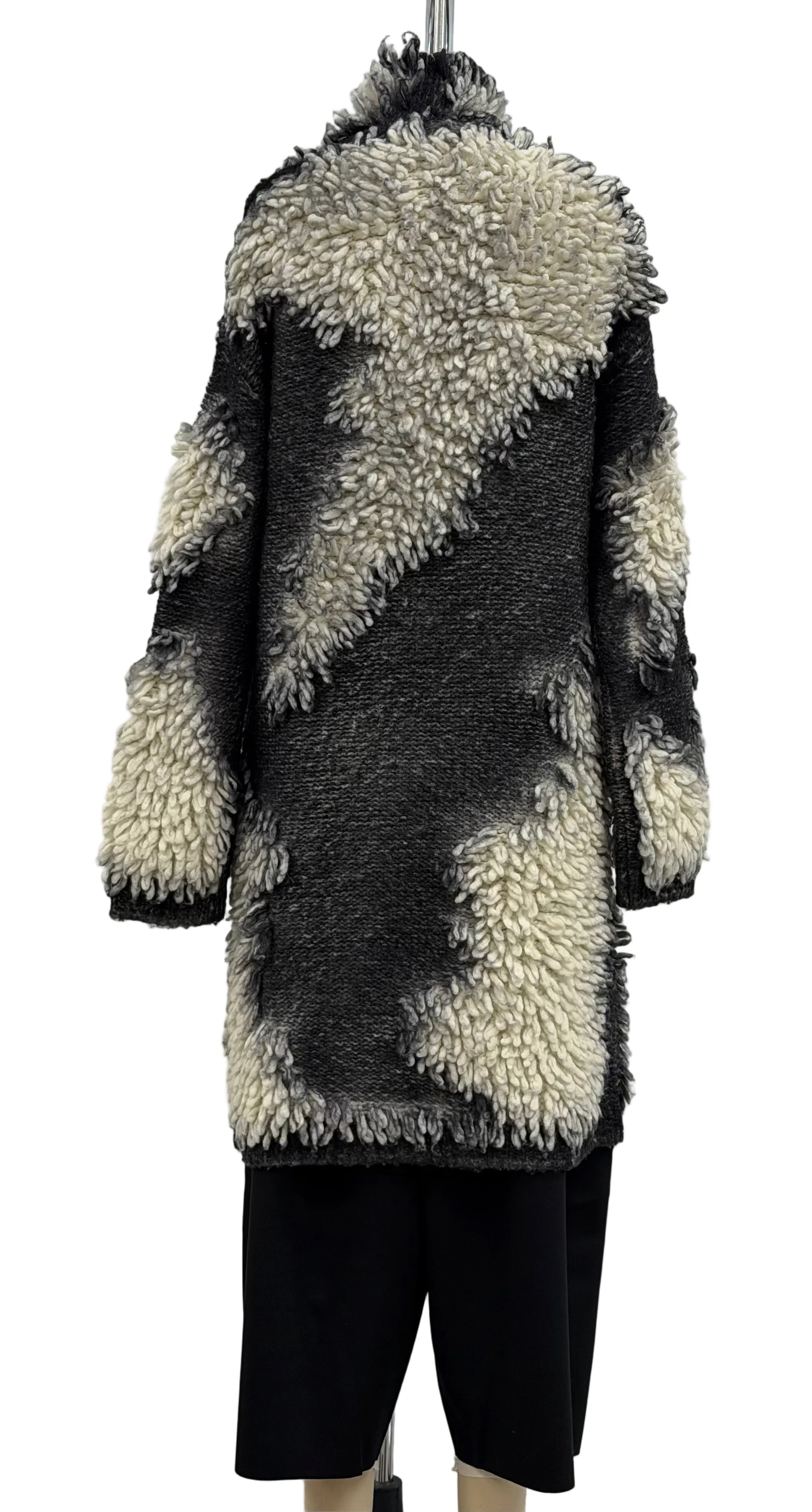 PierAntonio Gaspari Hand-Painted Furry Cardigan