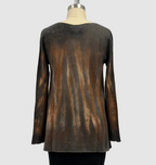 Fissore Bruco Lightweight Cashmere Pullover Sweater in Brown Tones