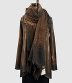 Fissore Cashmere Felt Scarf in Brown Tones