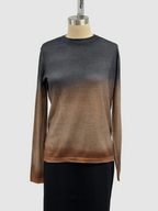 Soren Crew in Hand-Dyed Cashmere in French Roast