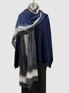 Jarbo Midnight Charcoal Scarf in Hand-Dyed Cashmere