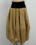 Peter O. Mahler Skirt with Jersey Waistband in Caramel