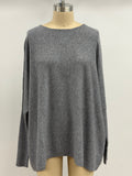 Peter O. Mahler Drop Sweater Cashmere Sweater in Flannel Gray