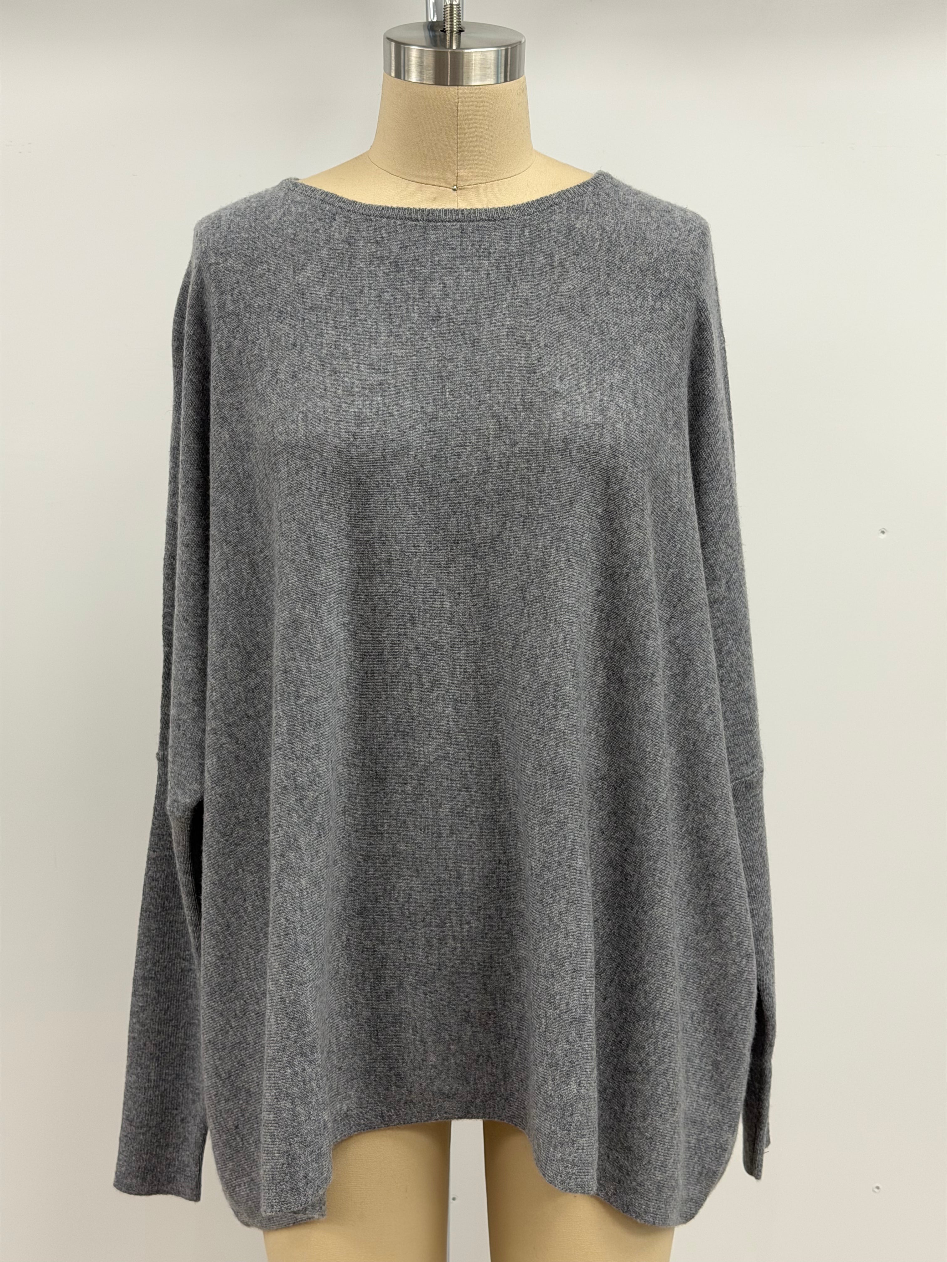 Peter O. Mahler Drop Sweater Cashmere Sweater in Flannel Gray