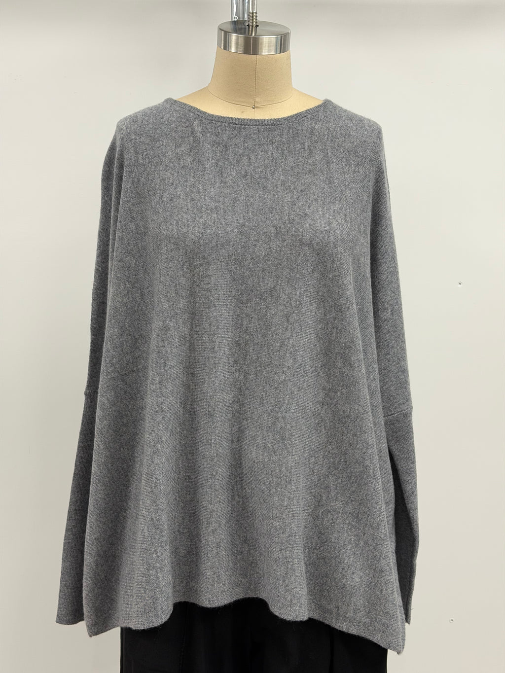 Peter O. Mahler Drop Sweater Cashmere Sweater in Flannel Gray
