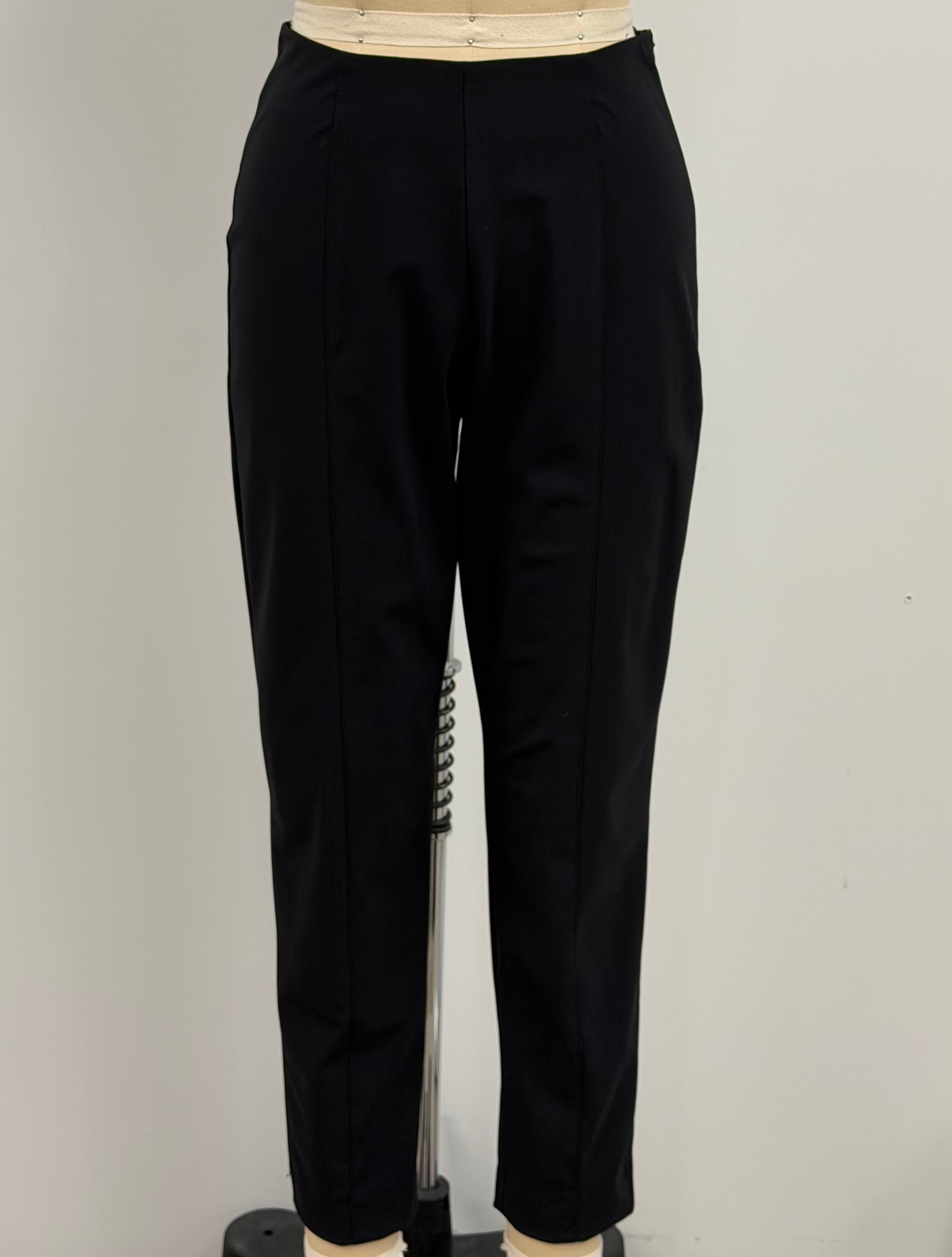 Peter O. Mahler Flat Front Tapered Techno Pants in Black