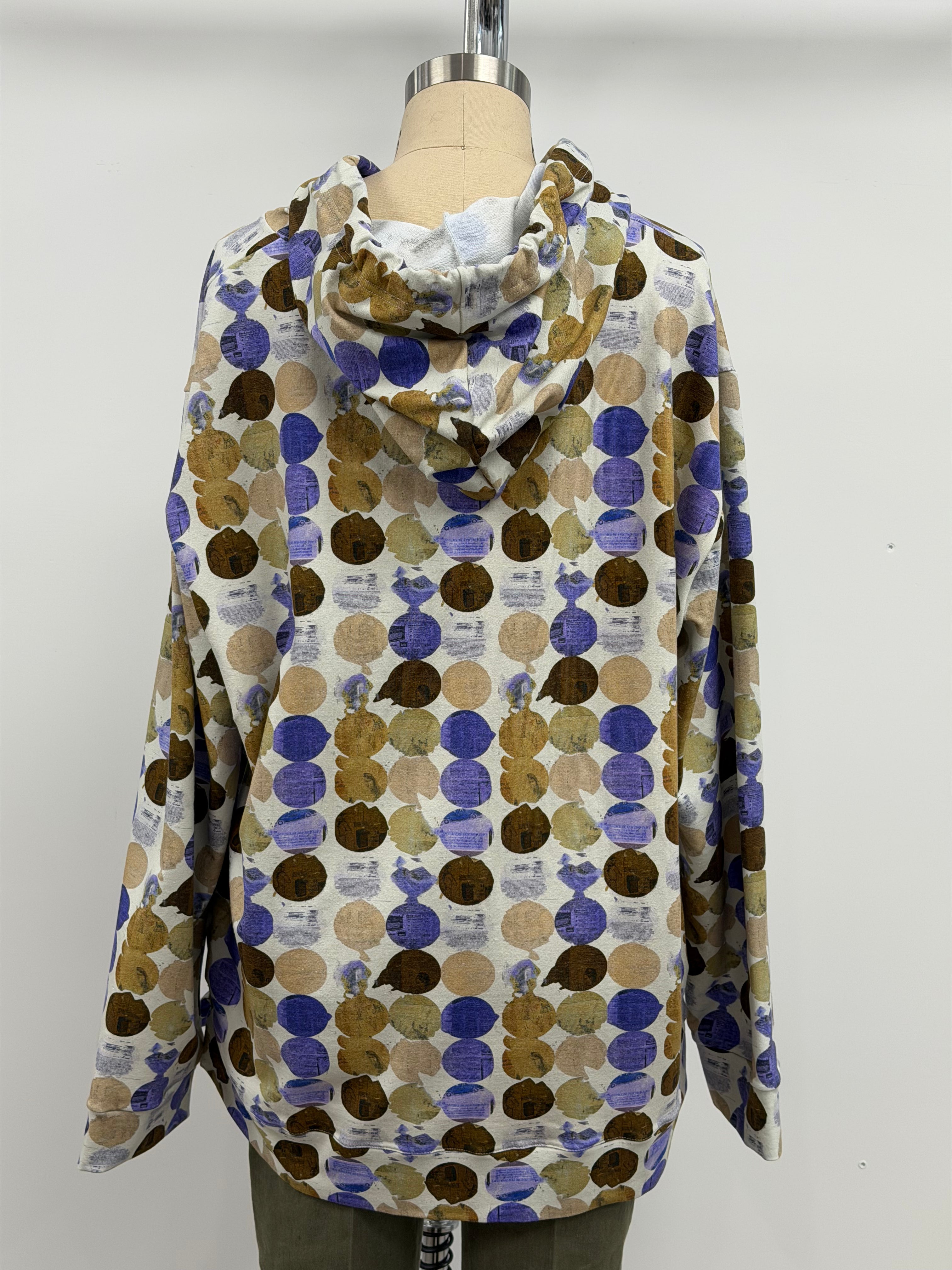 Printed Artworks Audrey Hepburn Hoody in Purple/Brown