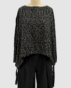 MXM Cotton Lycra Liev Top in Black Print