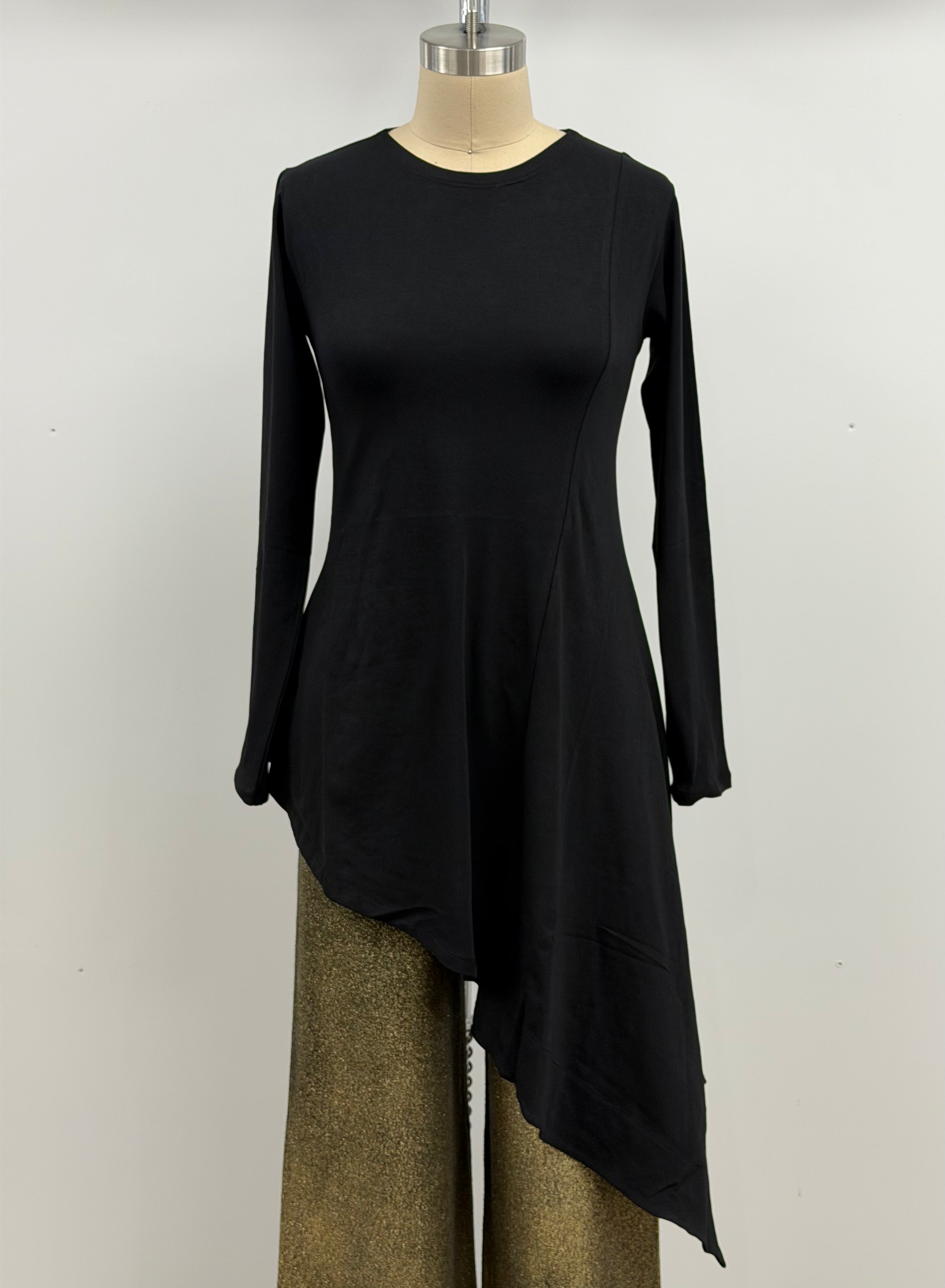 MXM Black Aubrey Top in Cotton Lycra