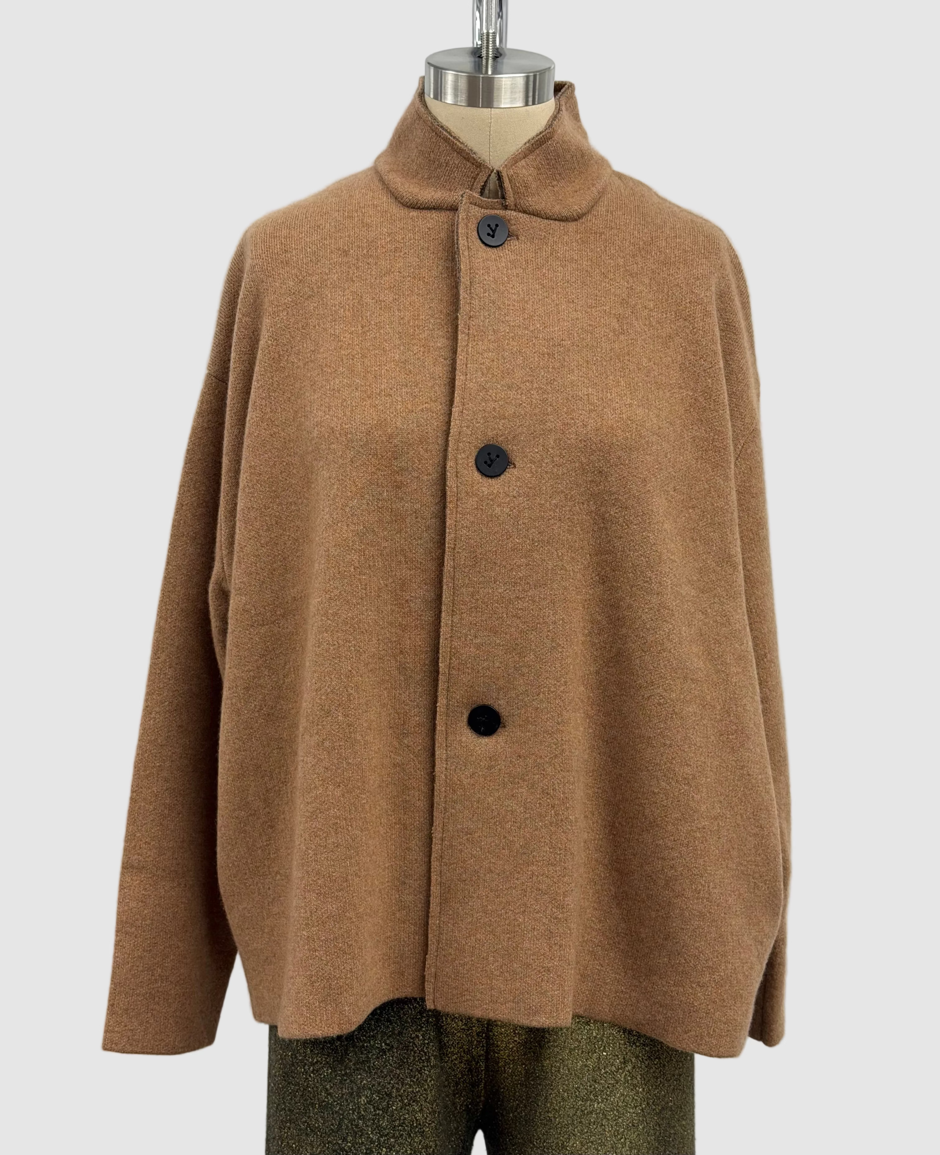 Oyuna Boxy Fit Wind Jacket in Nutmeg Slate