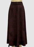 Avant Toi Hand-Painted Ultralight Cashmere Wool Needle Stitch Flared Skirt in N/ Bordeaux