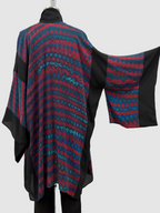 Carter Smith Silk Kimono and Obi in Red/Teal Shibori