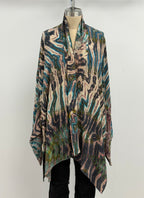 Carter Smith Kimoni and Obi in Pink, Gray, Blue Shibori