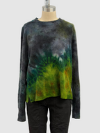 Galadriel Mattei Cashmere Pullover Contrails in Green Tones