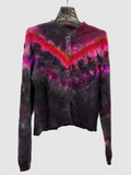 Galadriel Mattei Cashmere Cardigan Vanishing Point in Black Multi