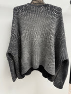 Merino Wool & Cashmere Husky Laminated Pullover with Studs