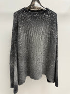 Merino Wool & Cashmere Husky Laminated Pullover with Studs