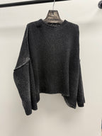 Merino Wool & Cashmere Husky Laminated Pullover with Studs