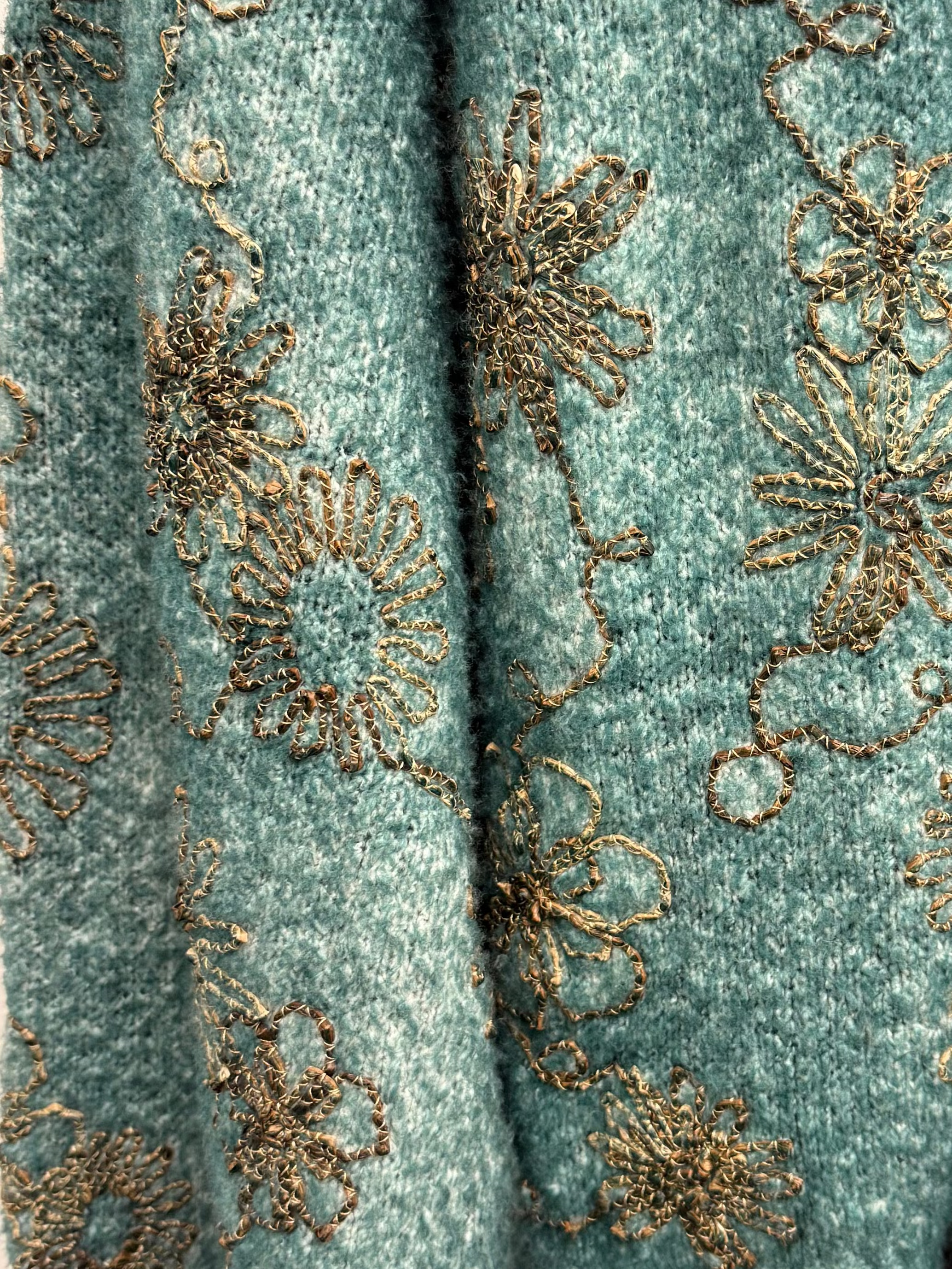 NVerderame Cotton Oversized Raffia Embroidered Cardigan