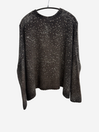 Merino Wool & Cashmere N/Moro Laminated Pullover with Studs