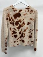 Suzusan Madara Shibori Brown/Sand Pullover Cashmere Sweater