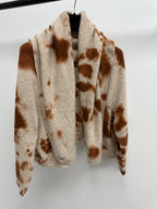 Suzusan Madara Shibori Brown/Sand Cashmere Seamless Upside-Down Cape