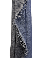 Avant Toi Bi-Color Cashmere Stola in Midnight/Carruba