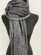 Avant Toi Stardust Laminated Effect Cashmere Stola in N/Nero