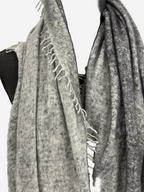 Avant Toi Stardust Laminated Effect Cashmere Stola in Husky