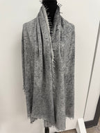 Avant Toi Stardust Laminated Effect Cashmere Stola in Husky