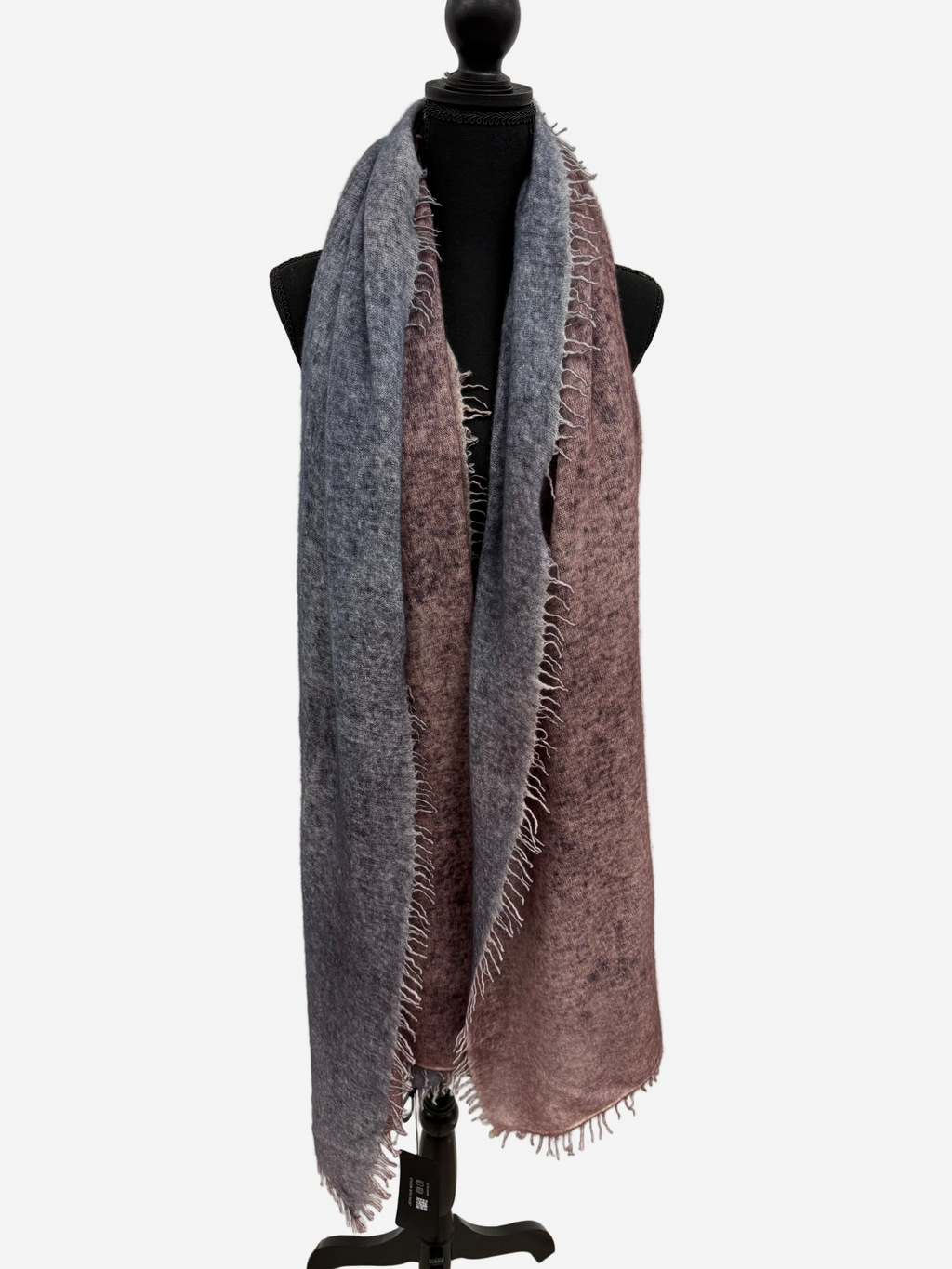 Avant Toi Bi-Color Cashmere Stola in Agata/Titanium