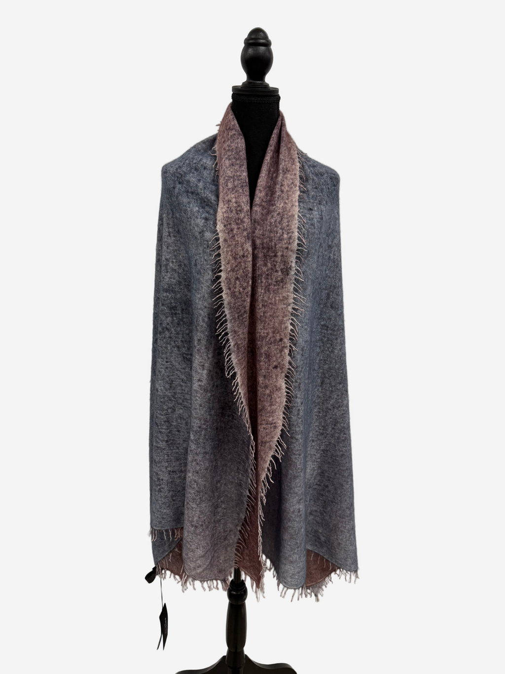 Avant Toi Bi-Color Cashmere Stola in Agata/Titanium