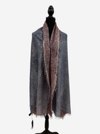 Avant Toi Bi-Color Cashmere Stola in Agata/Titanium