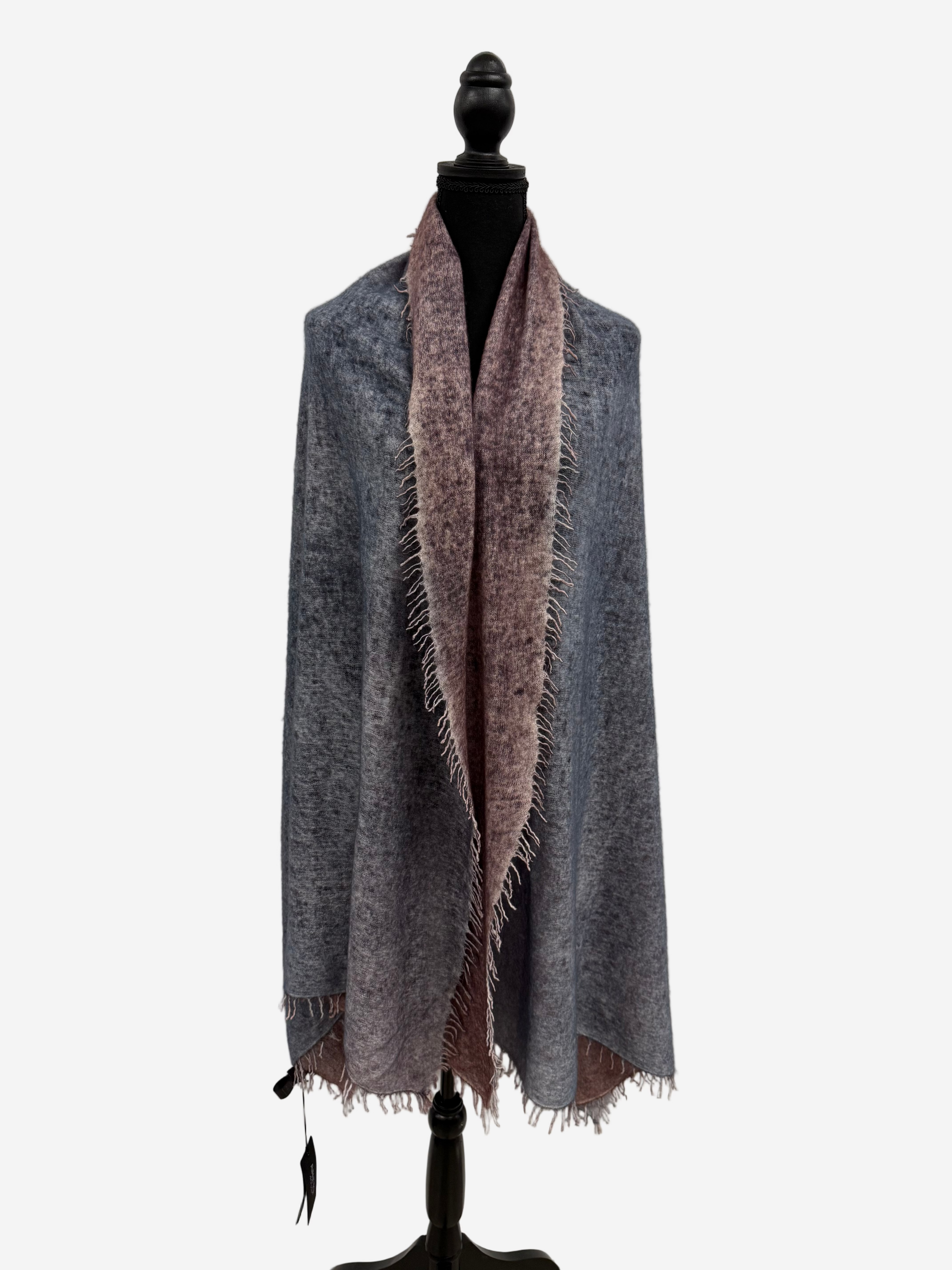 Avant Toi Bi-Color Cashmere Stola in Agata/Titanium